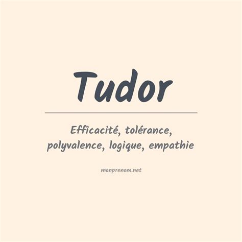 tudor origine prenom